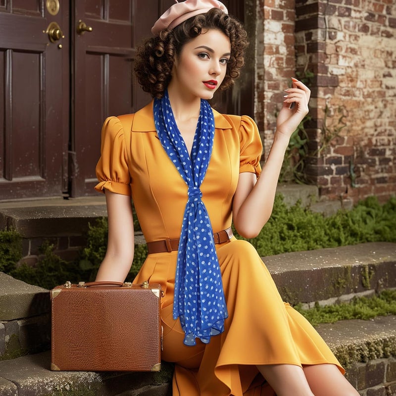 E-Clover Herebuy - Unique Women's Floral Scarves: Chiffon Flowers & Birds Printed Scarf - Image 5